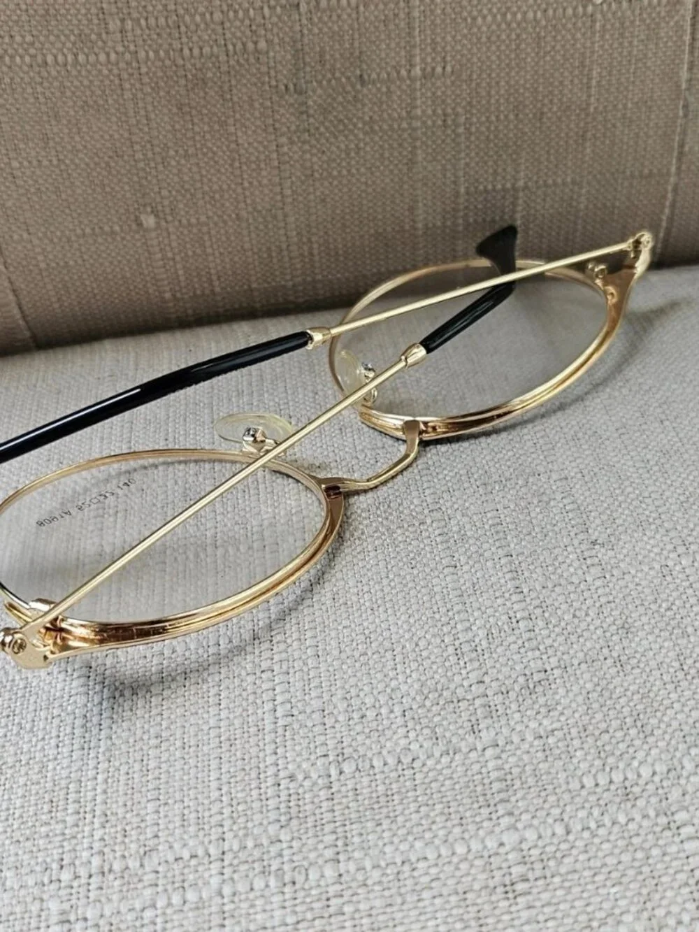 Fashion Women Glasses Frame Black/Gold Tone Eyewear 52[]22 140 Eyeglasses New
